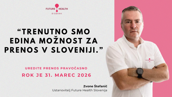 Svoj vzorec iz Biobanke še vedno lahko prenesete k  nam